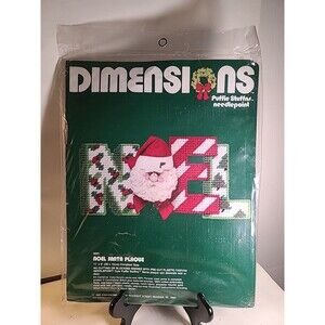 NEW Vintage Dimensions Needlepoint kit #9021 noel santa puffie Crewel Christmas